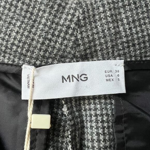 NWT MANGO Gray Slim Fit Wool Suit Trousers Size US 6 - Picture 5 of 6